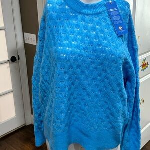 SAMSOE Bright Blue Women's Crew Neck Sweater
